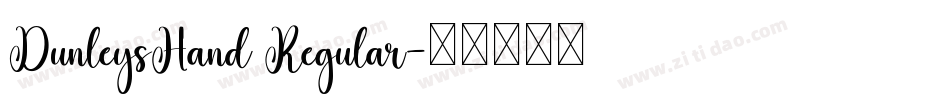 DunleysHand Regular字体转换